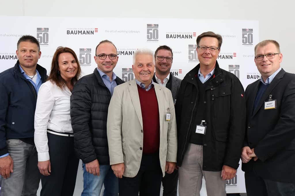 Baumann Sideloader dealers staff at an awards ceremony